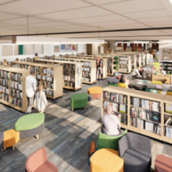 Schematic of the new Youth Services section of the Boise Public Library